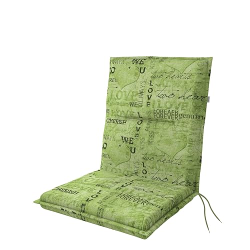 Doppler / Niederlehner Spot/Gartenstuhlauflage/Niederlehner/Grün Love/ca. 100 x 48 x 5 cm