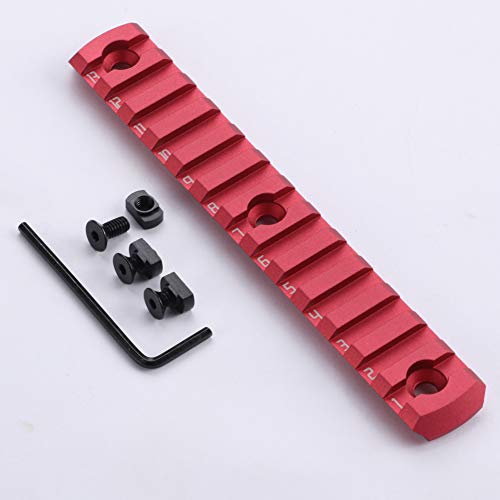 TuFok Low Profile Keymod Rail Section Aluminum((13-Slot RED) - Thumbnail 2