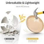 12 Pack Wheat Straw Plates, BPA Free Unbreakable, 9 Inch 6 Colors - Image 5