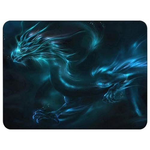Silent Monsters Tapis de Souris S 24 x 20 cm, Petit Mouse Pad, Dragon, Tapis de Souris en Tissu, antidérapant, Silencieux, Le Jeu vidéo, Bureau, Home Office, Lavable, Enroulable, découpé au Laser