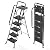 KINGRACK 5 Step Ladder with Tool Platform, Sturdy Step Stool with Handrail, Folding Steel Ladder with Wide Pedal, Safety Ladder for Adults Home Outdoor Painting Garage