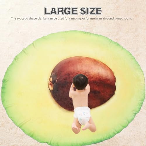 Manta cálida de aguacate con diseño realista para dormitorio acogedor 6