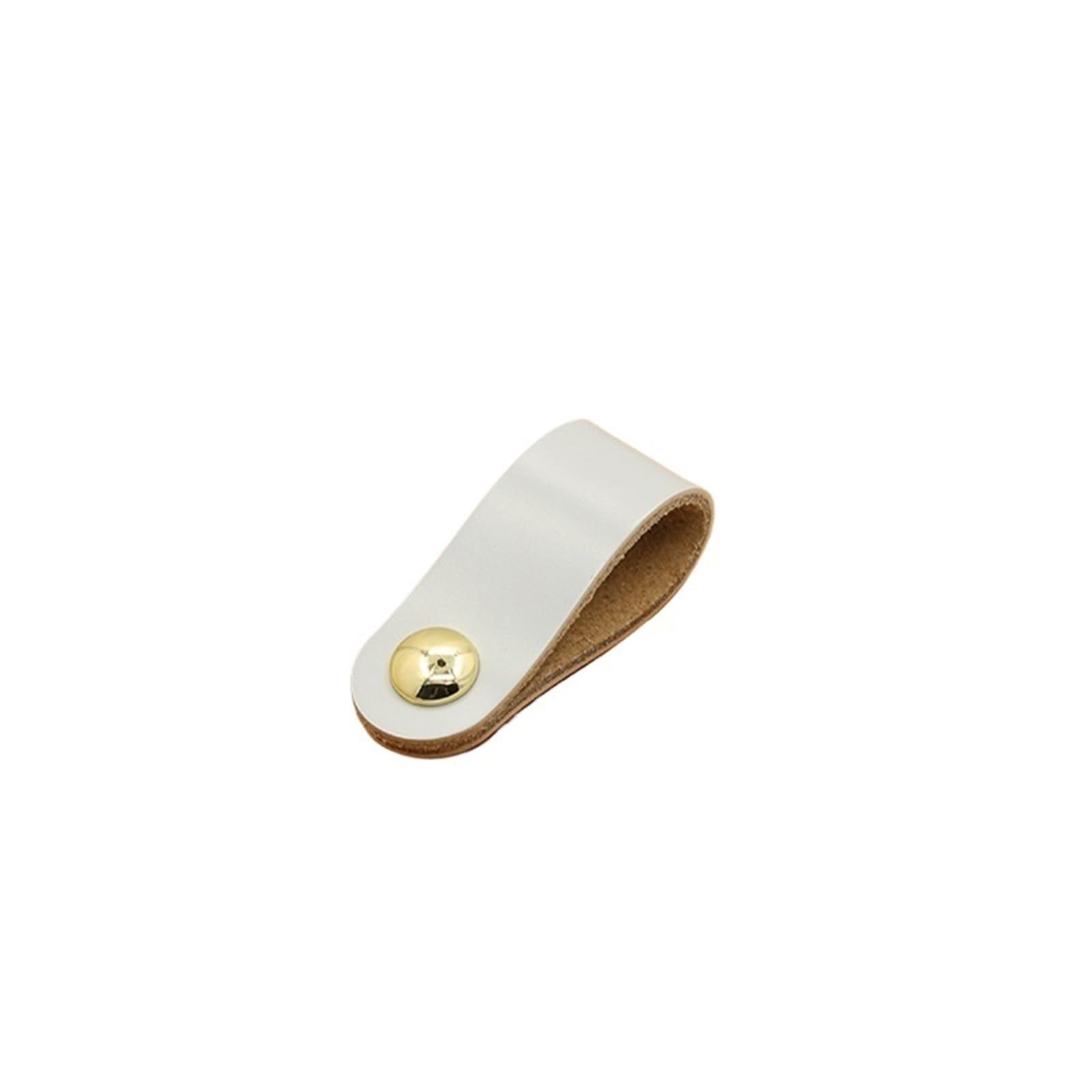 CQAHDSEVF Leather Drawer Pulls, Leather Drawer Pull Handles Multicolor 96/128mm for Cabinet Wardrobe(Beige-Chrome)