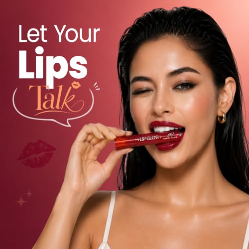 Image of Fashion Colour Pretty Lip Glow Liquid Lipstick Waterproof | Matte Finish | Non Transfer 16 Hours Wear | Liquid Lipstick Nudeshade To Boldshade | Perfectly fit to all Indian Skin Tones | (#Dull Red, 3ML)