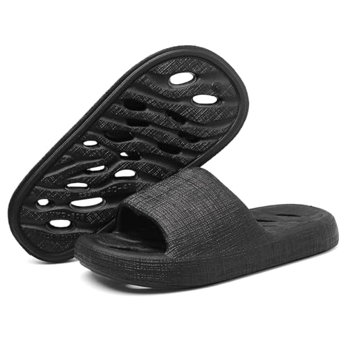 Image of FINLEEO Shower Sandals with Drainage Holes - Quick Drying Bathroom & Gym Slippers for Men and Women