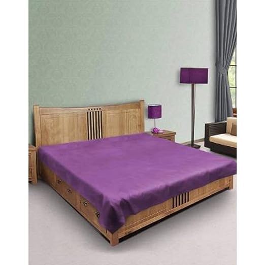PRIMAH Waterproof Plastic bedSheet Cover Double Bed Mattress Protector Voilet (78x72 Inch)-image-38