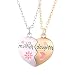 Ancnoz Mother and Daughter Necklaces for 2 Gold Silver Moon Star Matching Heart Necklaces for Mom Daughter Christmas Valentines Birthday Gifts from Mom Mama Mommy Moms Mothers Day Gift