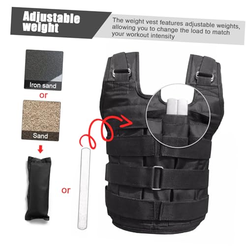 ibasenice Adjustable Weighted Vest Gym Weight Vest for Men and Women up to 50kg Strength Training Breathable Mesh for Fitness Workouts - Image 7