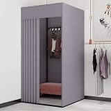 ZIAMOO Umkleidekabine freistehend, Umkleidekabine Bekleidungsgeschäft, mit U-förmiger Stange, Handyschiene, Umkleidekabine, tragbare Umkleidekabine, bodenstehend, Mobile Umkleidekabine, Metallhaken
