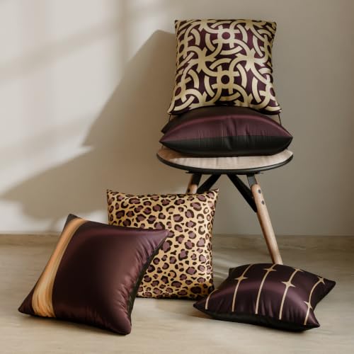 Image of Stoa Paris Cushion Cover Set of 5, Home Decor for Sofa, Bed & Living Room, Digital Printed Cushion Cover 16 Inch x 16 Inch, Soft Touch Finish, Hidden Zip Closure, Charlotte's Relic - Charlotte