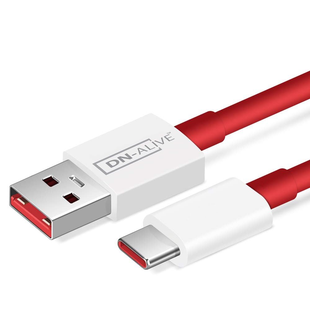 DN Alive Oneplus All Models Fast Charger Cable Original WARP/Dash USB A to Type C Cable USB C Cable Charger Adapter Cable|Oneplus Fast Charging Cable Data Transfer Compatible and More Devices