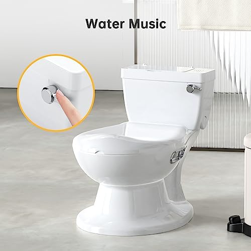 GarveeTech Potty Training Toilet for Toddlers with Life-Like Flush & Sound, Baby Potty Seat, Easy Clean Portable Potty for Boys and Girls - 3