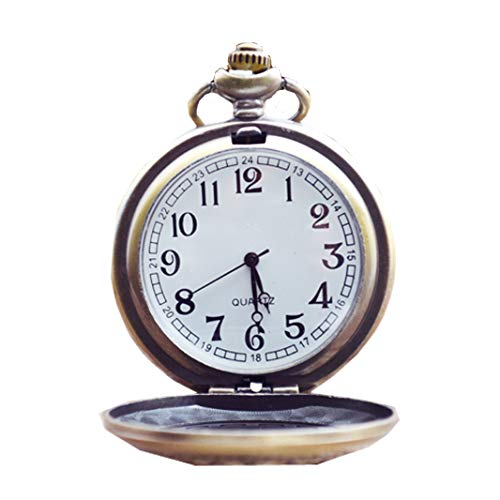 Taschenuhr mit 15 Zoll lange Kette für Männer Mechnical Metall Quarzuhr mit Geschenkbox.