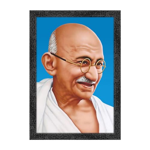 Image of Mahatma Gandhi Ji Photo With Frame | Mahatma Gandhiji Photo frame for office (11x14 Inch)