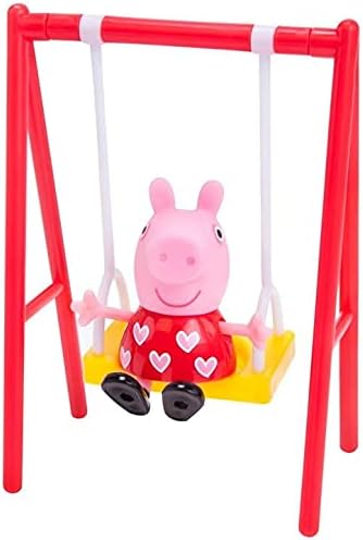 Peppa Pig Playground Fun Playset, 4 Pieces - Includes Peppa & Suzy Sheep Character Figures, Slide & Swing Set - Toy Gift for Kids - Ages 2+
