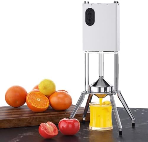 Exprimidor eléctrico de cítricos - Acero Inoxidable de Alta Resistencia - Ideal para Exprimir Naranjas, Limones, limas y pomelos Uso doméstico y Comercial