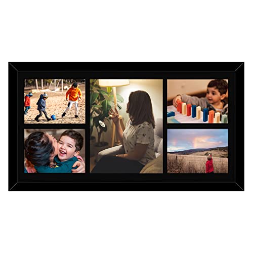 Golden State Art, marco de madera para fotos, cristal real, colgador de dientes de sierra, pestañas giratorias, montaje en pared, ideal para carteles, bodas y compromisos Cover