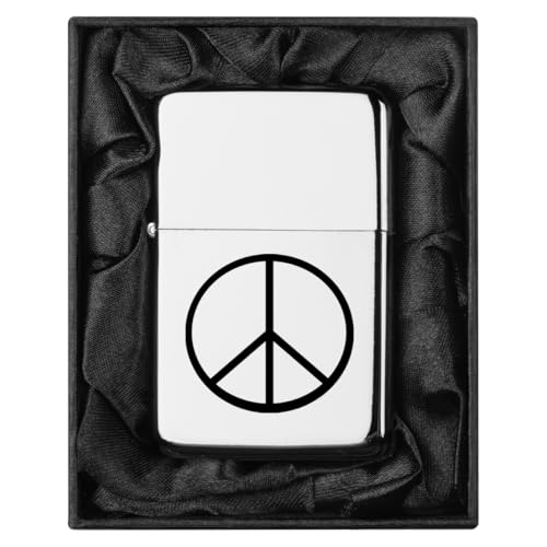 Encendedor en caja regalo con símbolo de paz
