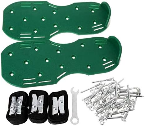 Sprinkler Controller One Pair Lawn Aerator Shoes Sandals Grass Spikes Nail Cultivator Yard Garden Tool Automatic Water Irrigation Control System (Color : Green)