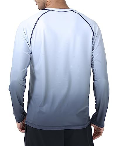 Image of Satankud Men's Swim Shirts Rashguard Sun Shirt UPF 50+ UV Sun Protection Outdoor Long Sleeve T-Shirt Swimwear