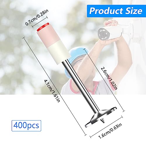 400 Pcs Nail Gun Manual Steel Concrete Nails, 7.3mm Round Nails Wall Fastening Tool, Concrete Nails for Walls, Concrete Ceiling Cable Ducts Fixed Slotting Device Repair Tool, Nail Gun Accessories