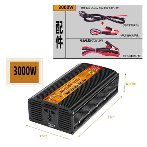 Onduleur véhicule électrique 64V vers 220V pour camping et voyages - 3