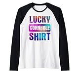 lucky cornhole shirt - divertente bean bag toss citazione gioco maglia con maniche raglan