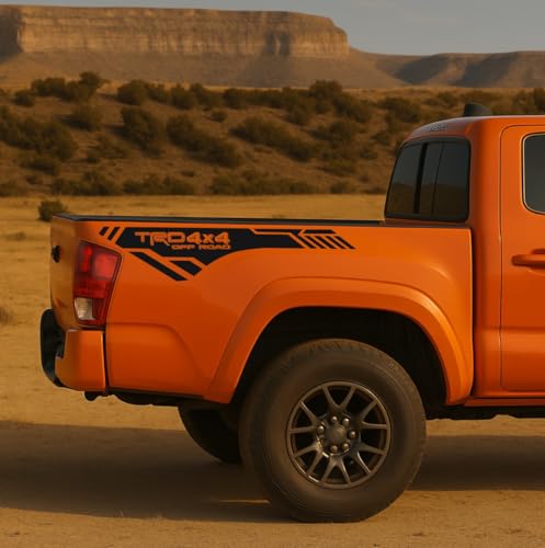 TRD4x4 Off Road Truck Decals, Black Vinyl Side Graphics Stickers ...