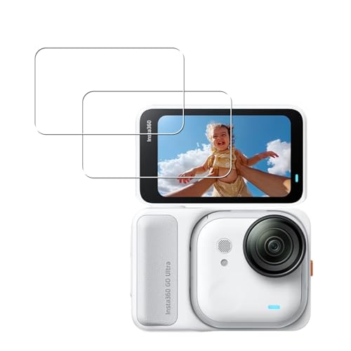 ���{���Ɏq�� �Ή� Insta360 GO Ultra �p �K���X�t�B���� (2��) �����K���X �t���ی�t�B���� 9H�d�x