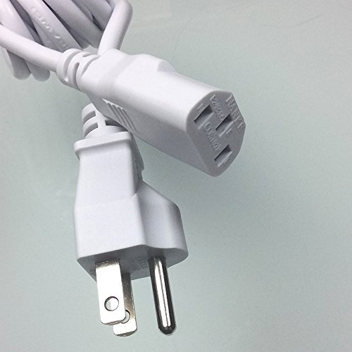 Ipax 10Ft Long White Ac Power Cord Cable Pure Copper Wire Core In Retail Pack For Computer Pc Plasma Tv Printer Monitor Ac Adapter #TOP5