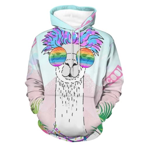 Hoodie cool alpaca pour homme et femme sweat à capuche manches longues pull taille S