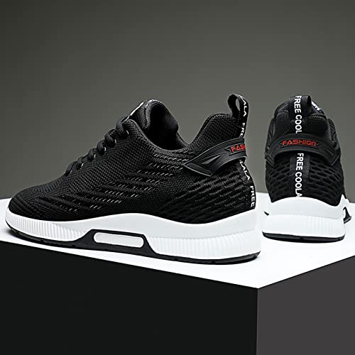 Men's Elevator Sneakers 2.36 Inch Invisible Height Increasing Lace up Fashion Sneakers3