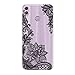 Produktbild Karomenic Silikon Hülle kompatibel mit Huawei Honor 8X Kreative Cartoon Transparent Handyhülle Durchsichtig Schutzhülle Crystal Clear Weiche Soft TPU Tasche Bumper Case Etui,Spitze Blume