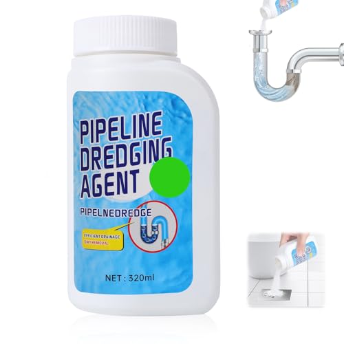 Pipeline Dredging Agent,Drain Clog Remover Agent,Powerful Quick Cleaning Drain Toilet Cleaner Tool, Kitchen Unblocker,Unclog Toilet Clog And Kitchen Sink Pipe Unblocker Powder 320ml (1 PCS)