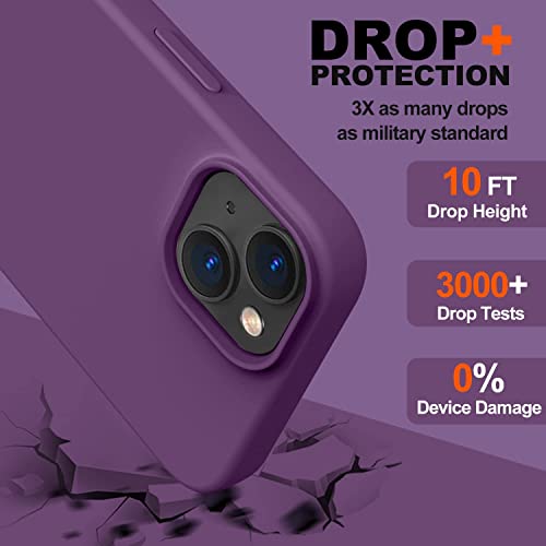 Image of MIDOS Back Cover Compatible with iPhone 14 Plus Case Liquid Silicone Full Protection Shock Proof Back Cover for iPhone 14 Plus (2022) 6.7 inch (Deep Purple)