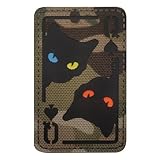 PHOENIX IKKI ポーカー キャット 猫の目 ネコの目が光る IR 蓄光 反射パッチ 蛍光パッチ 赤外線反射パッチ レーザーカットパッチ ワッペン アップリケ 脱着式 ベルクロ対応
