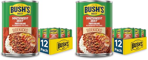 Image of Bush's Best 15 oz Southwest Zest Pinto Beans Sidekicks (Pack of 24)