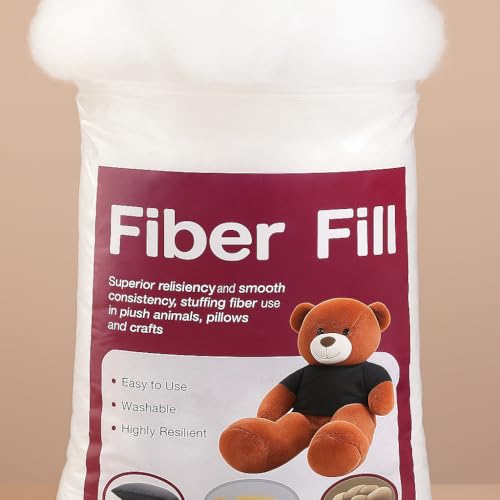 Image of Premium Polyester Fiber Fill, Washable Stuffing for Cushions, Pillows, Soft Toys, Non-Allergenic (4900 Gram)