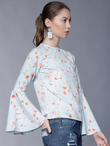Image of Tokyo Talkies Women's Long Sleeves Round Neck Printed Tops| Stylish | Casual Wear