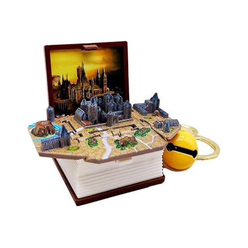 【Ampiamente usato】: portachiavi per zaino con castello 3D adatto per zaino, portafoglio, borsa.