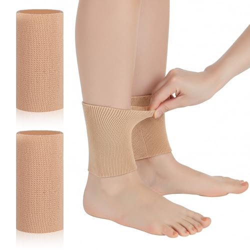 1 Paar Knöchelschutz, Knöchelbandage Schlittschuh Zubehör Knöchelstütze Bunga Pads Ankle Support Eiskunstlauf Socken Ankle Guard Skaten Eislaufen Zubehör für Fuß Reiten Schienen Zahnspangen(Hautfarbe)