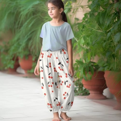 Girls Trousers Girls Wide Leg Pants Slim Fit Warm Boys Lantern Trousers Breathable Fabric for All Day Wear3