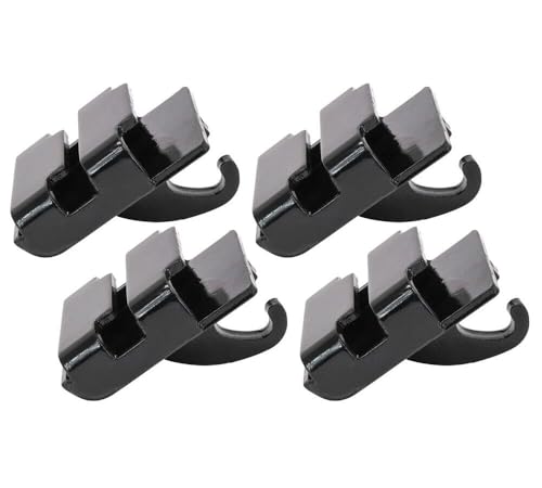 TM USWWAGOODS Replacement for/Fits (4 Pack) Trailer Winch Double 'L', Low Rack Hook, Black Powder Coated