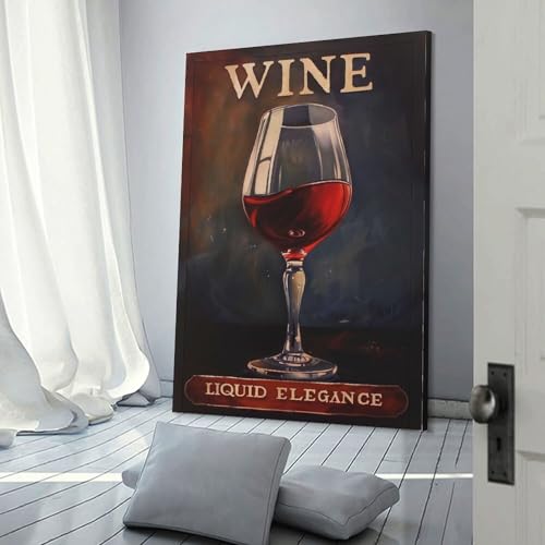 Tableau abstrait impression sur toile vin pour decoration murale salon moderne 50x75cm