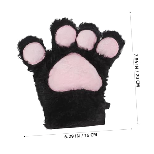 Plush Cat Gloves Winter Warmth Boys and Girls Girls Cat Claw Mittens Cosplay Props2