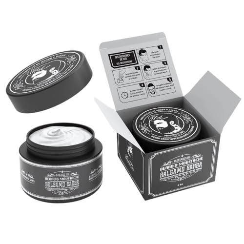Tratamiento para Barba y Bigote – Bálsamo con 20% Bergamota - Estimula el crecimiento de Vello Facial, más densa saludable y atractiva - Cierra huecos - Es...
