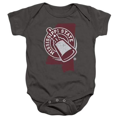 Image of Mississippi State University Official State Shape Unisex Infant Snap Suit for Baby