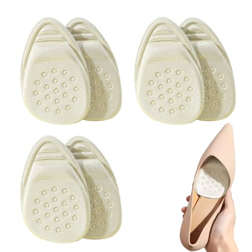 Almohadillas metatarsales para mujer, 3 pares miniatura 1