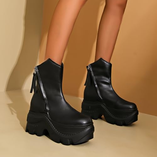 Image of Ulalaza Women Mary Jane Dress Pumps Lolita Shoes Cute Platform Gothic Double Ankle Strap Round Toe Chunky Heel Uniform Pumps Shoes Perfect for School Party Business Work Dance Date Night Club