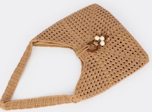 Bolso Hobo de Paja Trenzada para Mujer miniatura 3